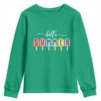 Hello Summer Vacation Ice Cream Popsicle Ice Lolly Youth Sweatshirt - Wonder Print Shop