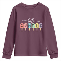 Hello Summer Vacation Ice Cream Popsicle Ice Lolly Youth Sweatshirt - Wonder Print Shop