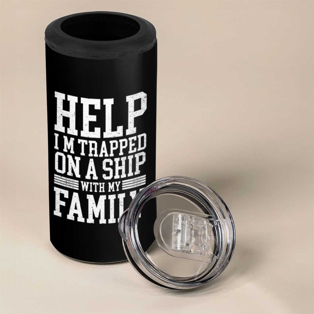 Funny Family Cruise 4 in 1 Can Cooler Tumbler Vacation Trip Matching Cruise Ship - Wonder Print Shop