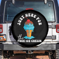 I'm Just Here For The Free Ice Cream Spare Tire Cover Funny Cruise Summer Vacation - Wonder Print Shop