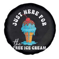 I'm Just Here For The Free Ice Cream Spare Tire Cover Funny Cruise Summer Vacation - Wonder Print Shop