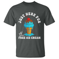 I'm Just Here For The Free Ice Cream T Shirt Funny Cruise Summer Vacation - Wonder Print Shop