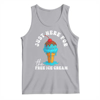 I'm Just Here For The Free Ice Cream Tank Top Funny Cruise Summer Vacation - Wonder Print Shop