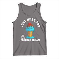 I'm Just Here For The Free Ice Cream Tank Top Funny Cruise Summer Vacation - Wonder Print Shop