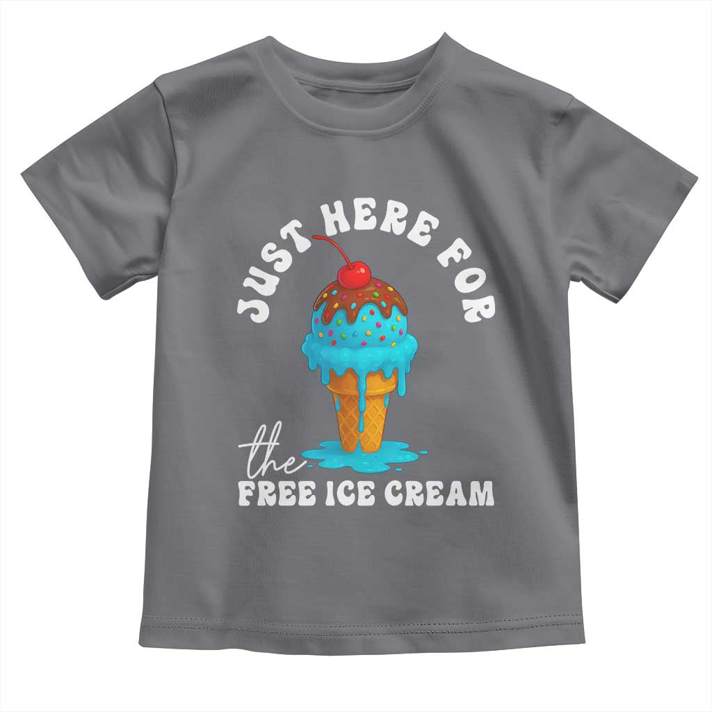 I'm Just Here For The Free Ice Cream Toddler T Shirt Funny Cruise Summer Vacation - Wonder Print Shop