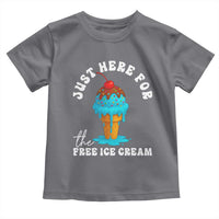 I'm Just Here For The Free Ice Cream Toddler T Shirt Funny Cruise Summer Vacation - Wonder Print Shop