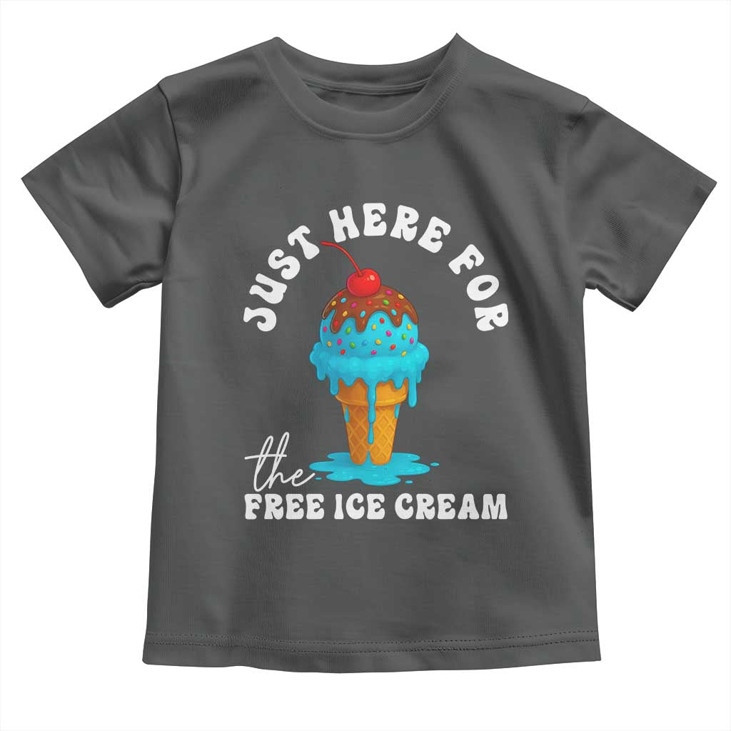 I'm Just Here For The Free Ice Cream Toddler T Shirt Funny Cruise Summer Vacation - Wonder Print Shop