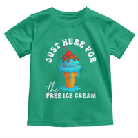I'm Just Here For The Free Ice Cream Toddler T Shirt Funny Cruise Summer Vacation - Wonder Print Shop