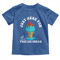 I'm Just Here For The Free Ice Cream Toddler T Shirt Funny Cruise Summer Vacation - Wonder Print Shop