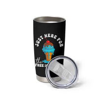 I'm Just Here For The Free Ice Cream Tumbler Cup Funny Cruise Summer Vacation - Wonder Print Shop