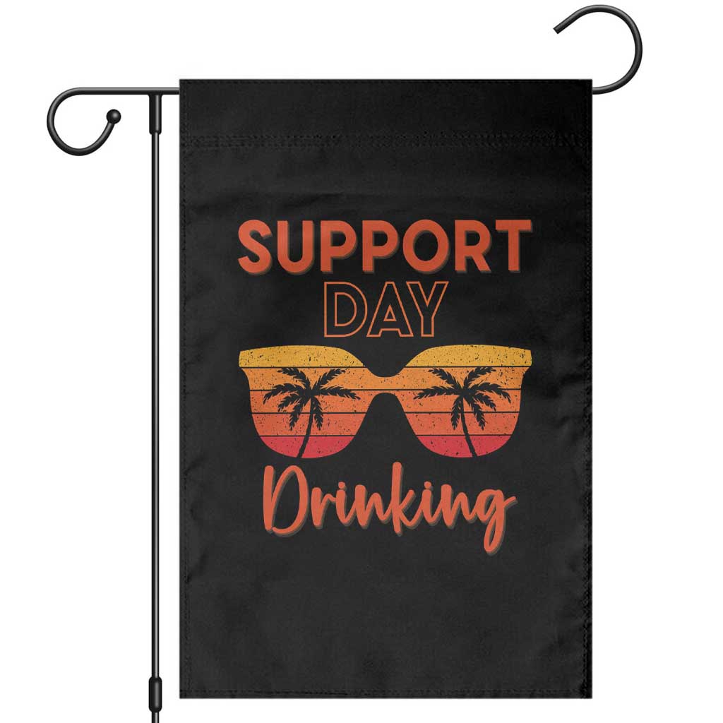 Funny Drinking Garden Flag Support Day Drinking Summer Beach Vacation - Wonder Print Shop