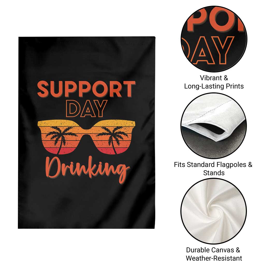Funny Drinking Garden Flag Support Day Drinking Summer Beach Vacation - Wonder Print Shop