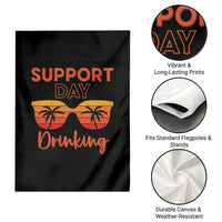 Funny Drinking Garden Flag Support Day Drinking Summer Beach Vacation - Wonder Print Shop