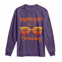 Funny Drinking Long Sleeve Shirt Support Day Drinking Summer Beach Vacation - Wonder Print Shop