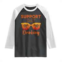 Funny Drinking Raglan Shirt Support Day Drinking Summer Beach Vacation - Wonder Print Shop