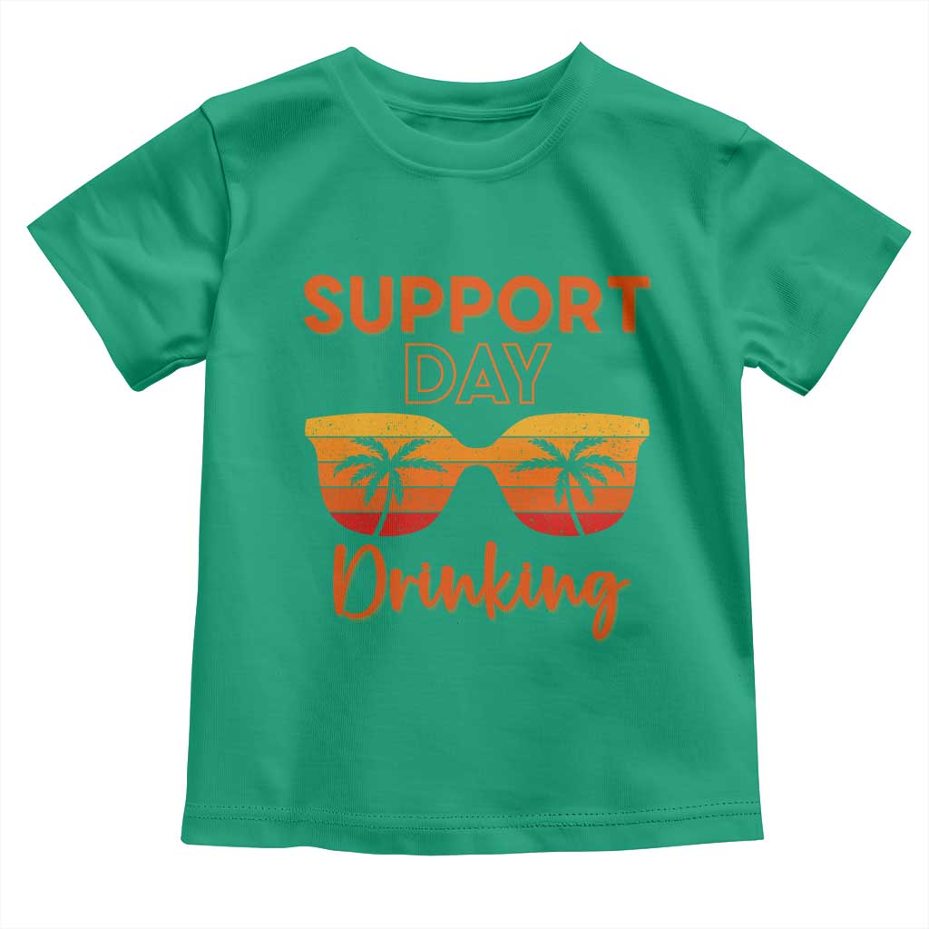 Funny Drinking Toddler T Shirt Support Day Drinking Summer Beach Vacation - Wonder Print Shop