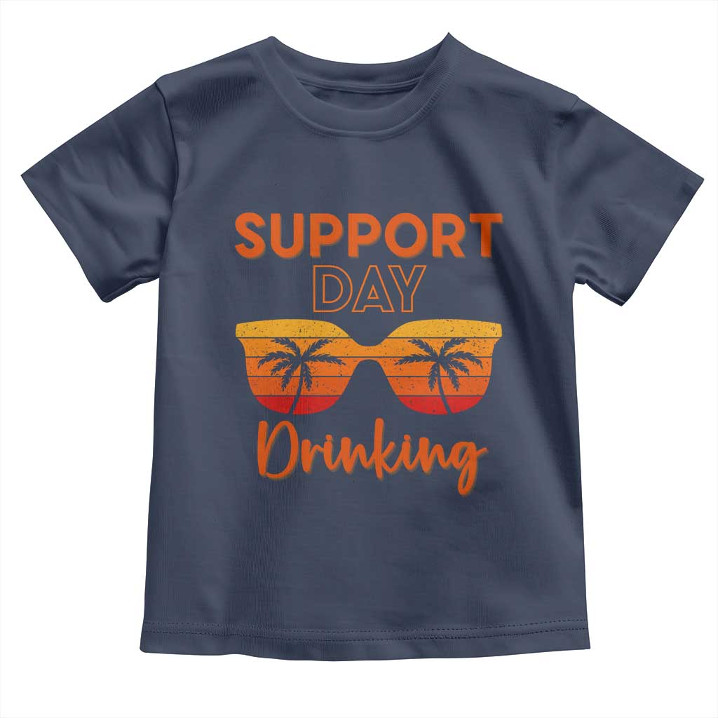 Funny Drinking Toddler T Shirt Support Day Drinking Summer Beach Vacation - Wonder Print Shop