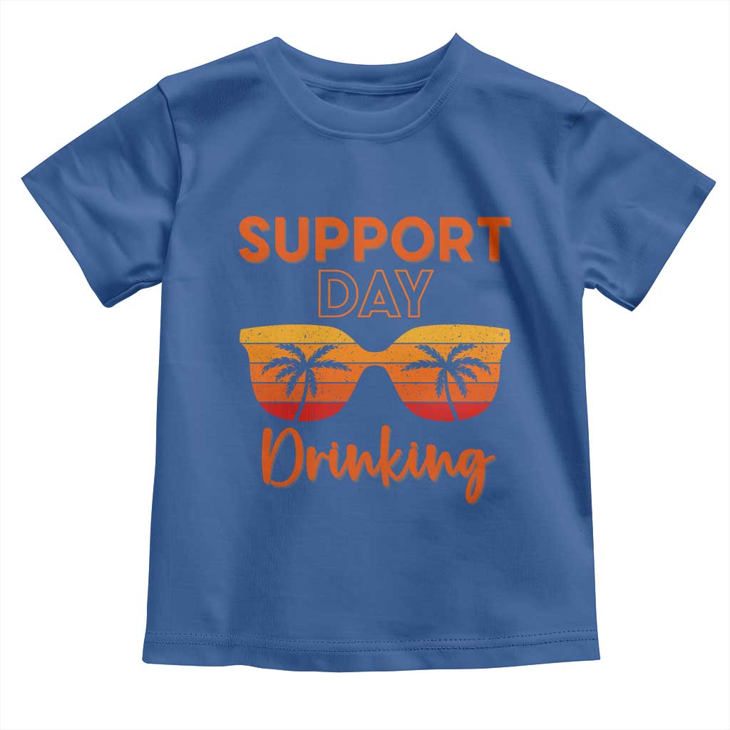 Funny Drinking Toddler T Shirt Support Day Drinking Summer Beach Vacation - Wonder Print Shop