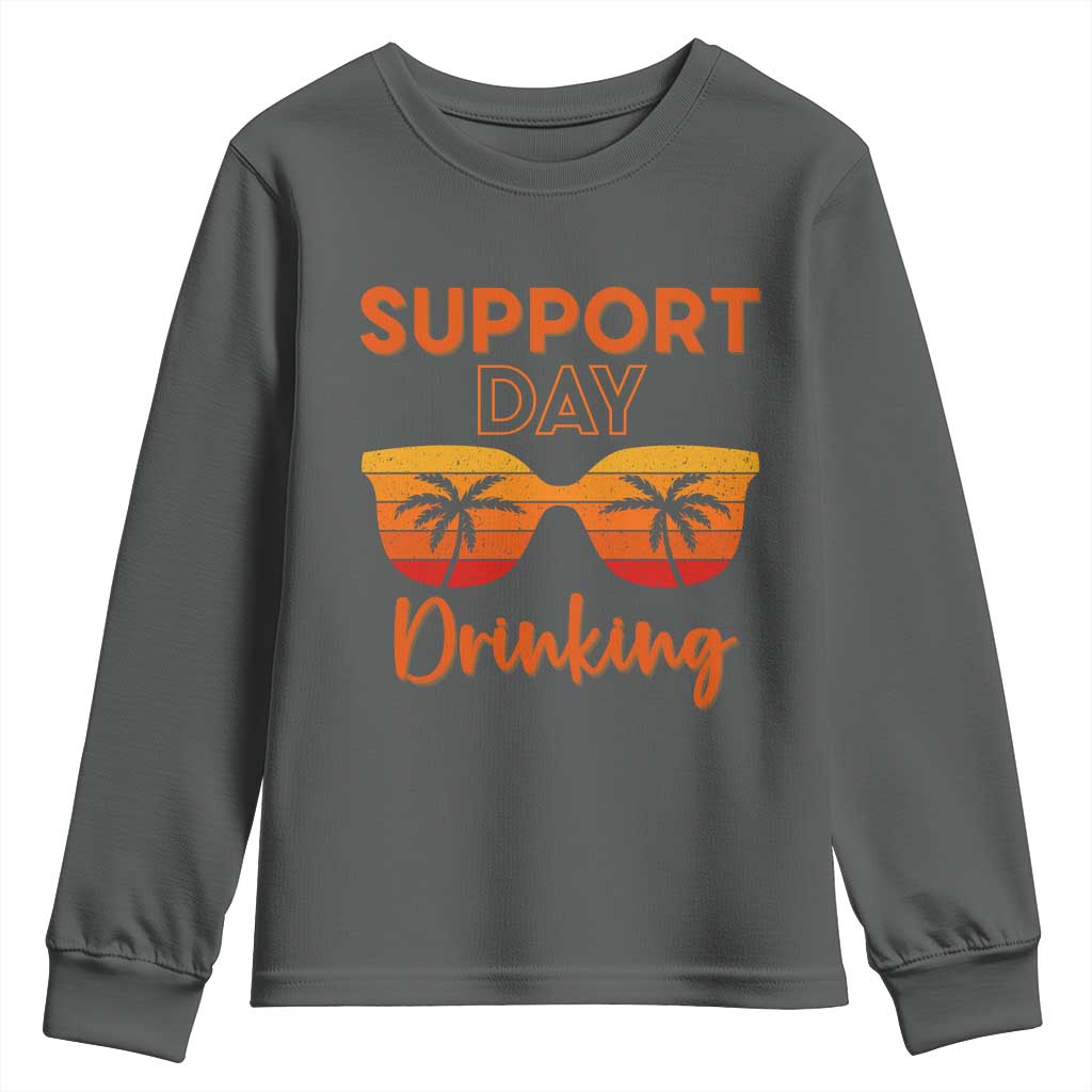 Funny Drinking Youth Sweatshirt Support Day Drinking Summer Beach Vacation - Wonder Print Shop