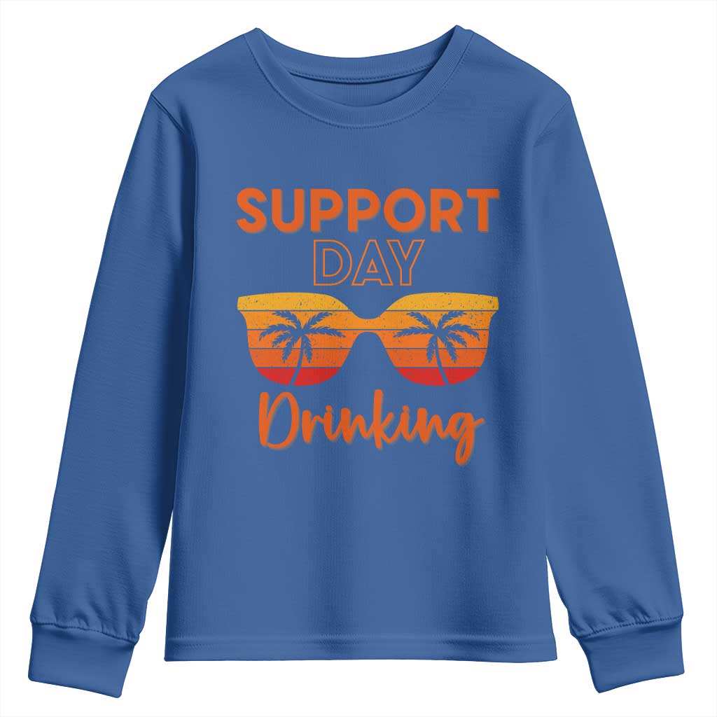 Funny Drinking Youth Sweatshirt Support Day Drinking Summer Beach Vacation - Wonder Print Shop