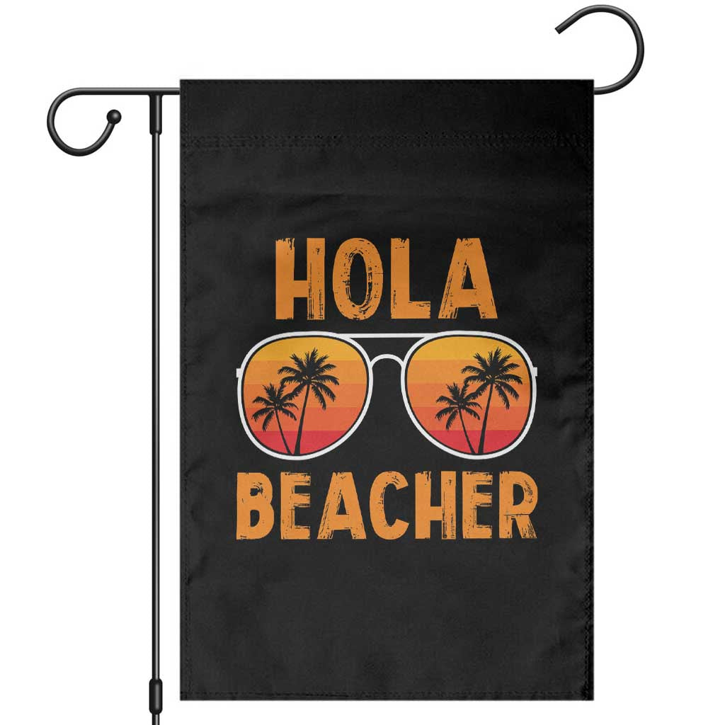 Hola Beaches Garden Flag Funny Beach Vacation Summer - Wonder Print Shop