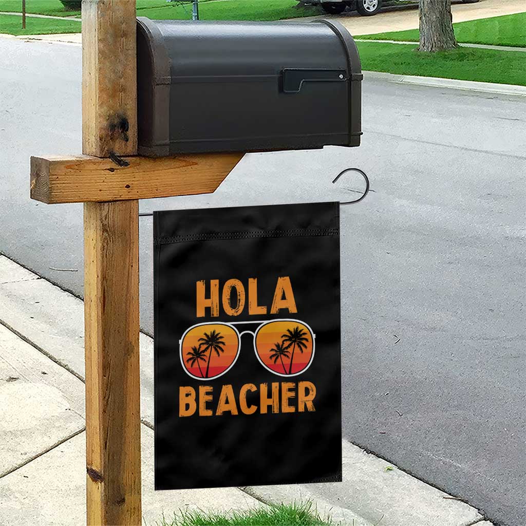 Hola Beaches Garden Flag Funny Beach Vacation Summer - Wonder Print Shop