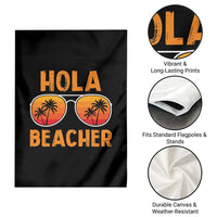 Hola Beaches Garden Flag Funny Beach Vacation Summer - Wonder Print Shop