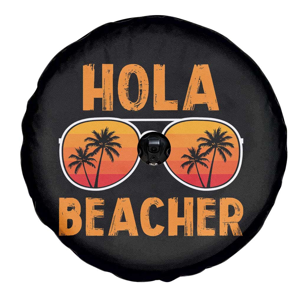 Hola Beaches Spare Tire Cover Funny Beach Vacation Summer - Wonder Print Shop