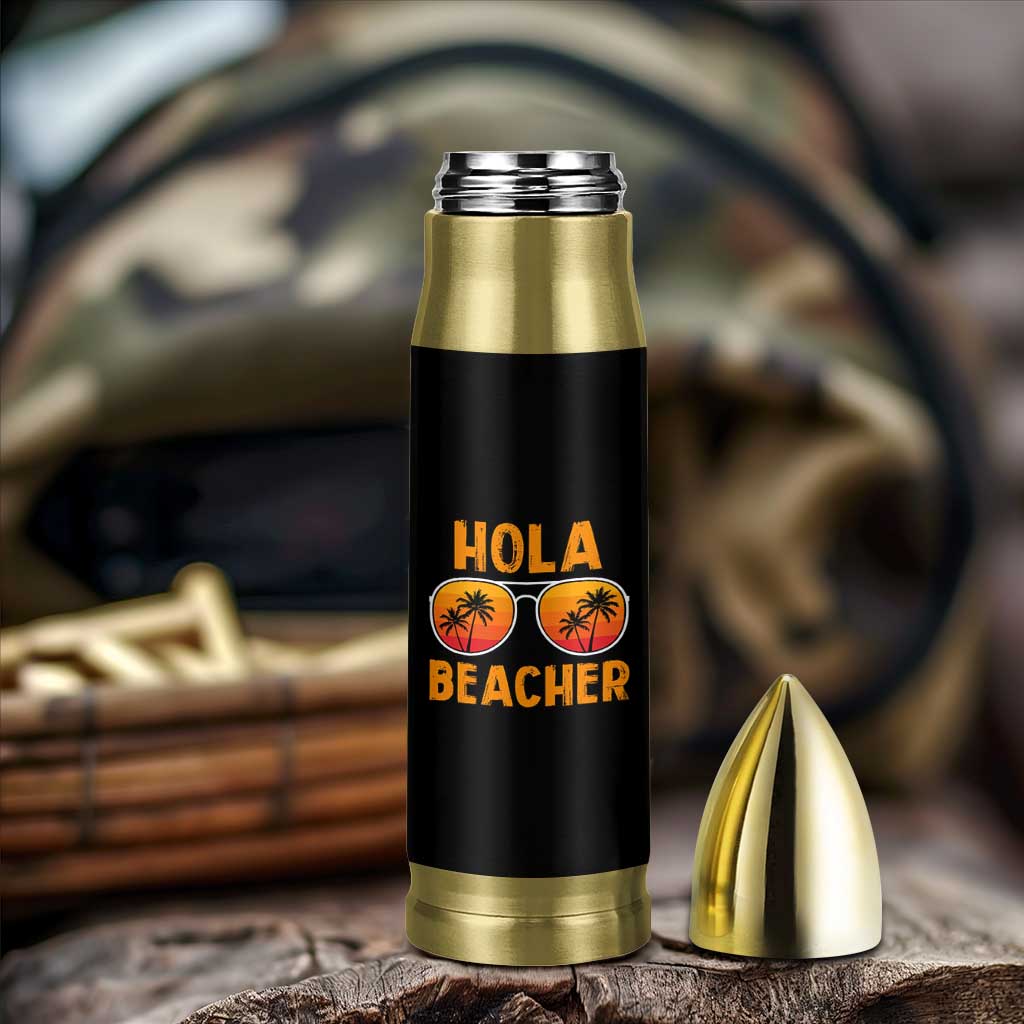 Hola Beaches Bullet Tumbler Funny Beach Vacation Summer - Wonder Print Shop