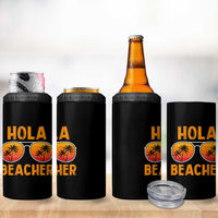 Hola Beaches 4 in 1 Can Cooler Tumbler Funny Beach Vacation Summer - Wonder Print Shop