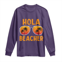 Hola Beaches Long Sleeve Shirt Funny Beach Vacation Summer - Wonder Print Shop