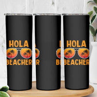 Hola Beaches Skinny Tumbler Funny Beach Vacation Summer - Wonder Print Shop