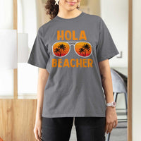 Hola Beaches T Shirt For Women Funny Beach Vacation Summer - Wonder Print Shop