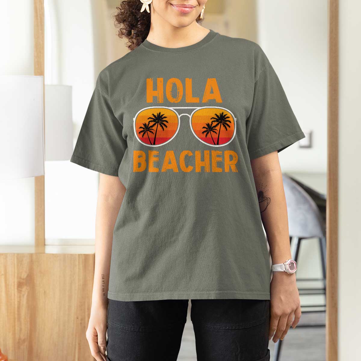 Hola Beaches T Shirt For Women Funny Beach Vacation Summer - Wonder Print Shop