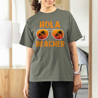 Hola Beaches T Shirt For Women Funny Beach Vacation Summer - Wonder Print Shop