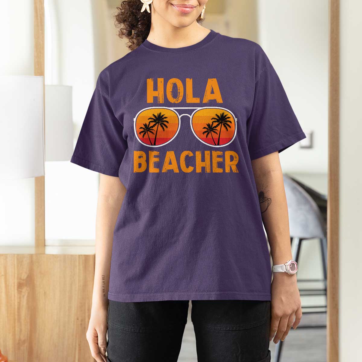 Hola Beaches T Shirt For Women Funny Beach Vacation Summer - Wonder Print Shop