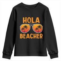Hola Beaches Youth Sweatshirt Funny Beach Vacation Summer - Wonder Print Shop