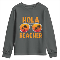 Hola Beaches Youth Sweatshirt Funny Beach Vacation Summer - Wonder Print Shop