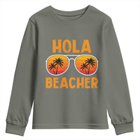 Hola Beaches Youth Sweatshirt Funny Beach Vacation Summer - Wonder Print Shop
