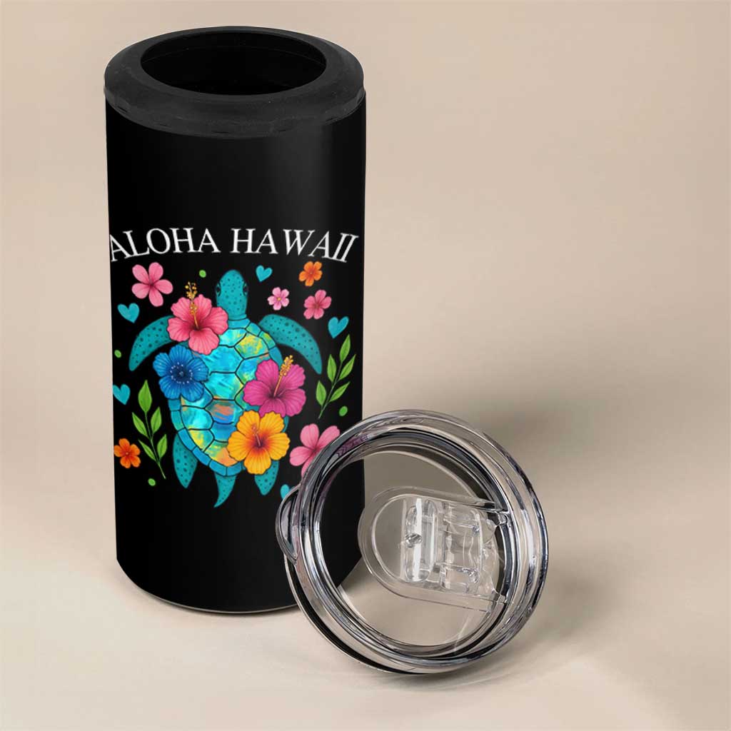 Aloha Hawaii 4 in 1 Can Cooler Tumbler Sea Turtle Summer Hawaiian Island - Wonder Print Shop