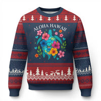 Aloha Hawaii Ugly Christmas Sweater Sea Turtle Summer Hawaiian Island - Wonder Print Shop