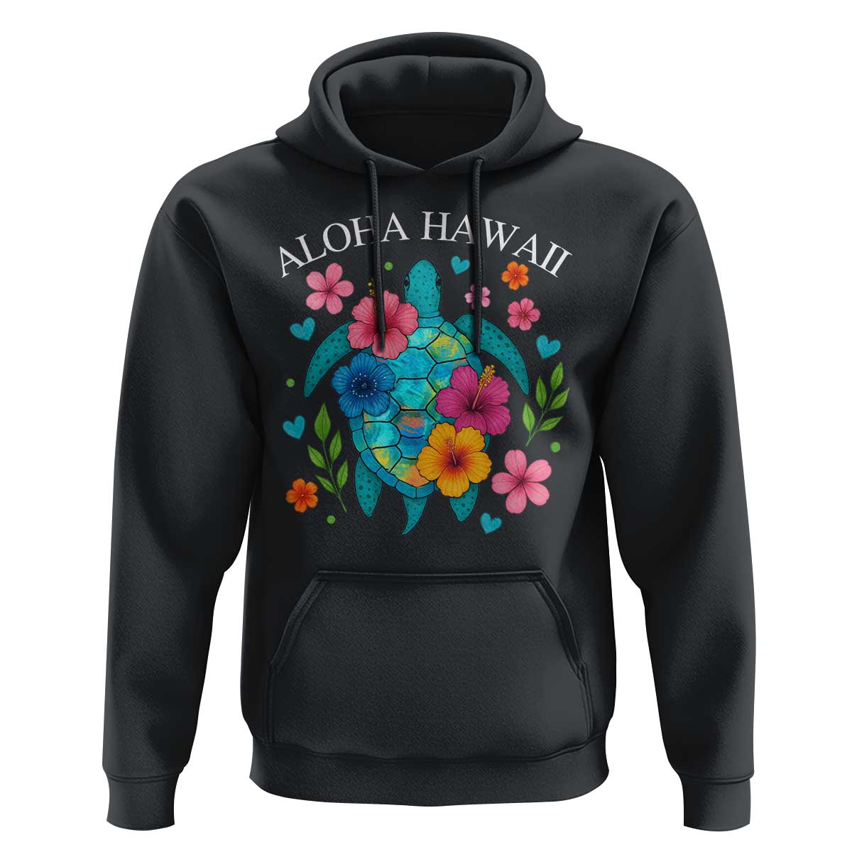 Aloha Hawaii Hoodie Sea Turtle Summer Hawaiian Island - Wonder Print Shop