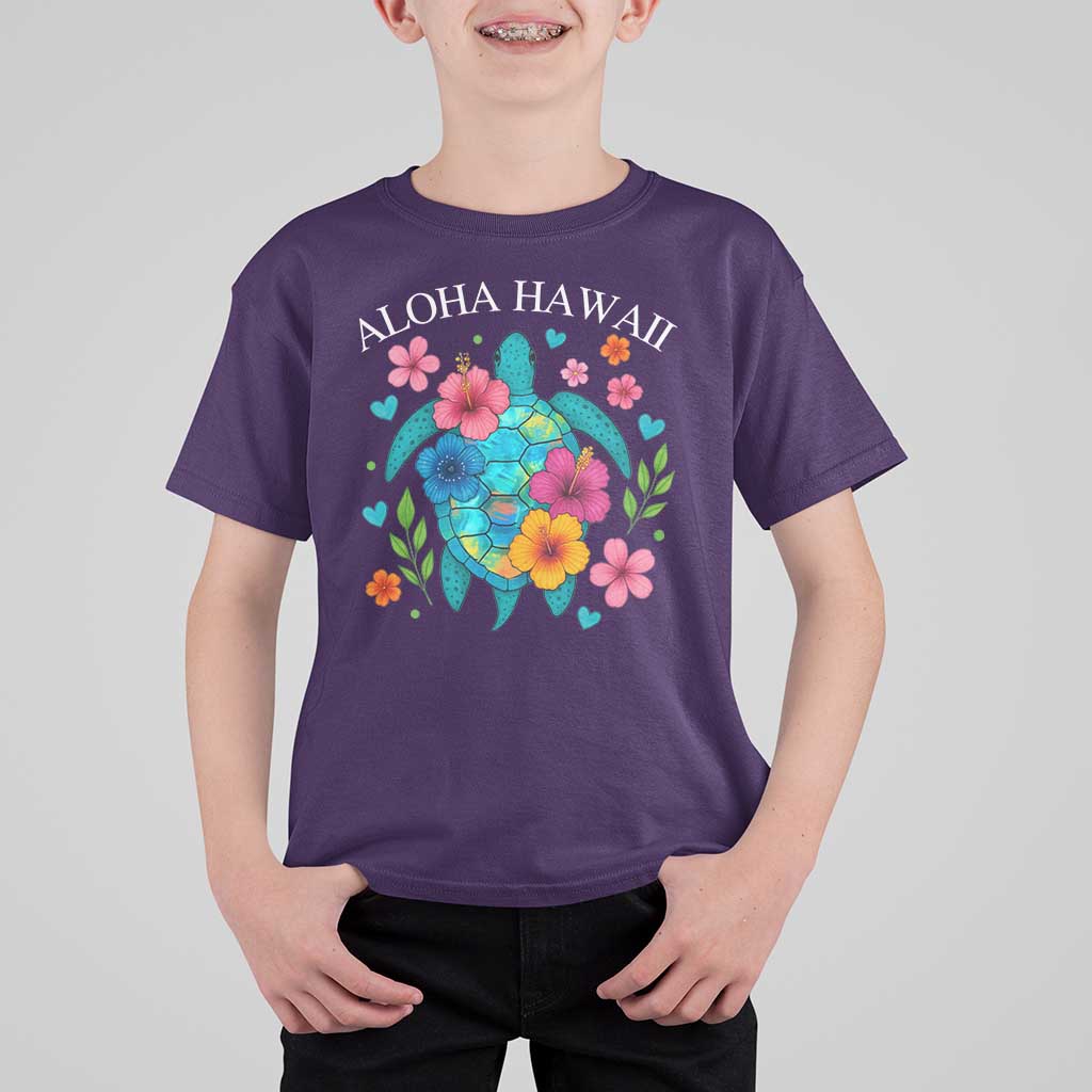 Aloha Hawaii T Shirt For Kid Sea Turtle Summer Hawaiian Island - Wonder Print Shop
