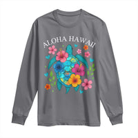 Aloha Hawaii Long Sleeve Shirt Sea Turtle Summer Hawaiian Island - Wonder Print Shop