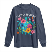 Aloha Hawaii Long Sleeve Shirt Sea Turtle Summer Hawaiian Island - Wonder Print Shop