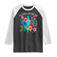 Aloha Hawaii Raglan Shirt Sea Turtle Summer Hawaiian Island - Wonder Print Shop