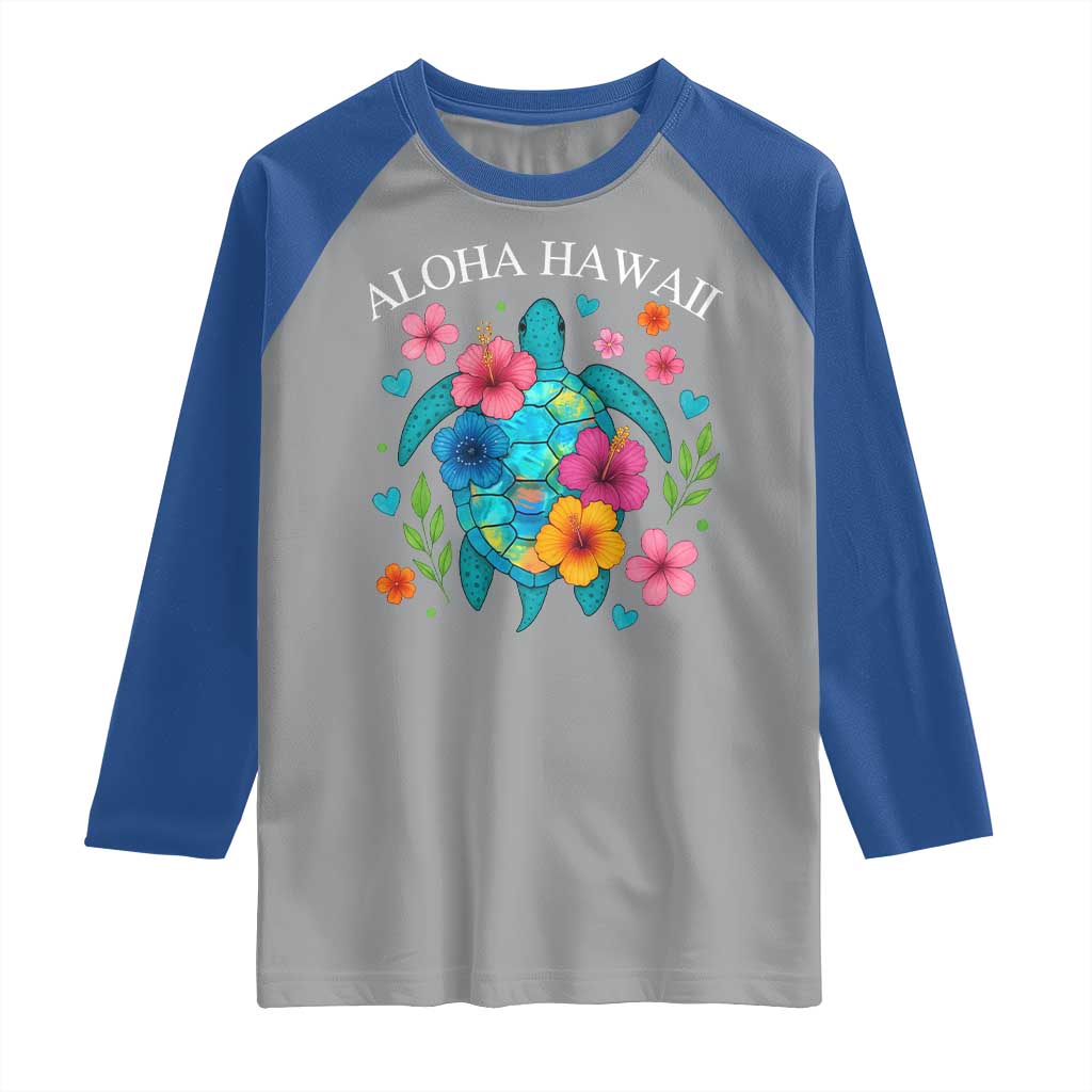 Aloha Hawaii Raglan Shirt Sea Turtle Summer Hawaiian Island - Wonder Print Shop