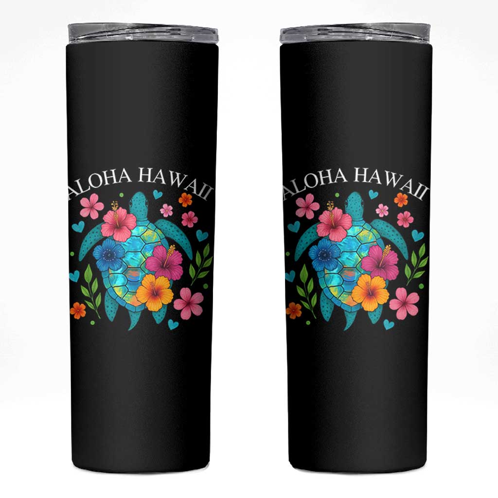 Aloha Hawaii Skinny Tumbler Sea Turtle Summer Hawaiian Island - Wonder Print Shop