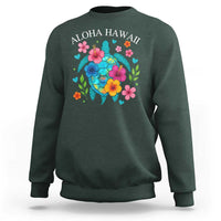 Aloha Hawaii Sweatshirt Sea Turtle Summer Hawaiian Island - Wonder Print Shop