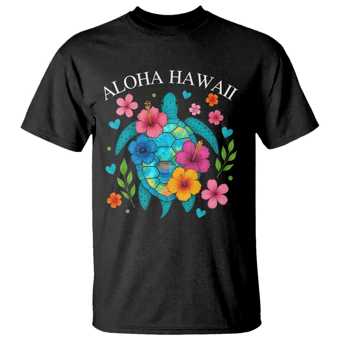 Aloha Hawaii T Shirt Sea Turtle Summer Hawaiian Island - Wonder Print Shop